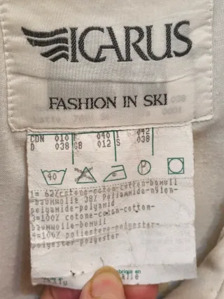 Giaccone sci Icarus verde acqua anni '80