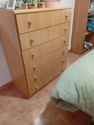 Cómoda de madera 6 cajones