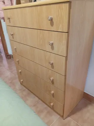 Cómoda de madera 6 cajones