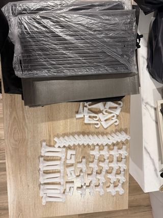 Armario de tela grande negro