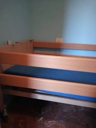 Cama articulada y grúa para enfermos