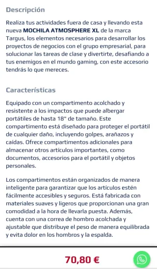 Mochila Targus Negra para portátil