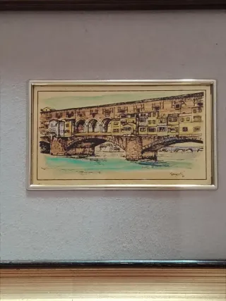 Quadretto in cromolitografia d'arte su foglia d'or