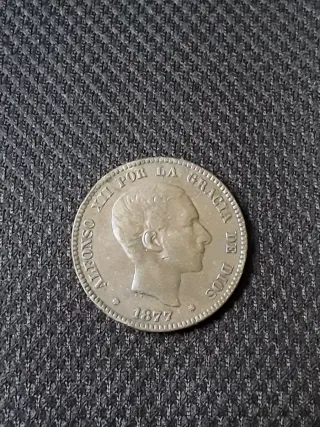 10 CENTIMOS COBRE 1877 ALFONSO XII. BONITA