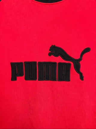 RARE 90s PUMA Crewneck - Two-Tone Colorblock - L