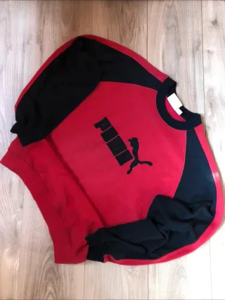 RARE 90s PUMA Crewneck - Two-Tone Colorblock - L