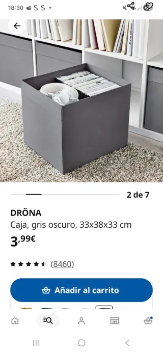 5 Cajas Drona Ikea 33x38x33cm