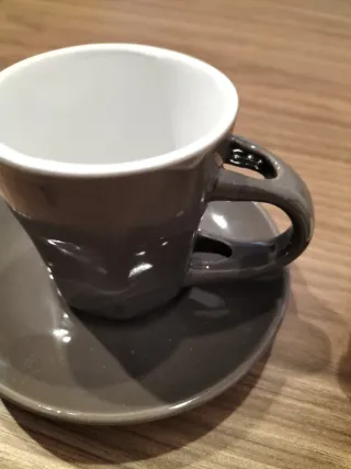 Set 4 Tazas Café con Platos y Cucharas