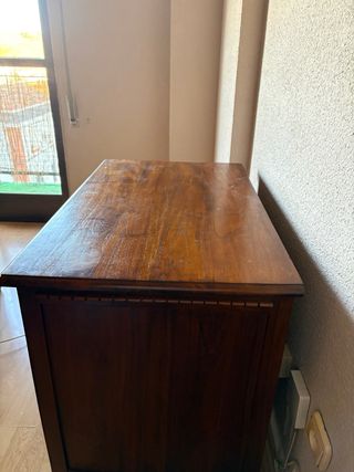 Mesa de centro madera y cristal y mueble de tv