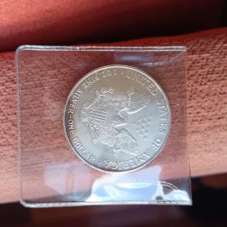 Moneda Dólar Plata Eagle 1997