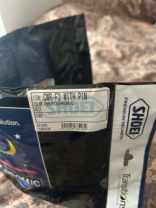 Visera SHOEI CWR-F2 Fotocromática Precintada