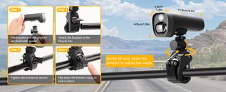 Telecamera per Bici e luce 1080p ricaricabile