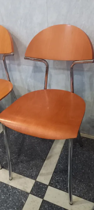 6 Sillas Cocina Madera y Metal