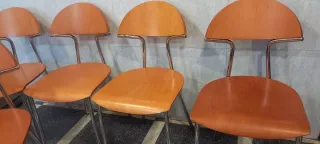 6 Sillas Cocina Madera y Metal