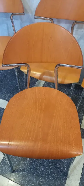 6 Sillas Cocina Madera y Metal