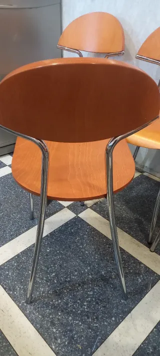 6 Sillas Cocina Madera y Metal