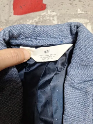 Traje de chaqueta infantil azul 6 7años