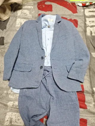 Traje de chaqueta infantil azul 6 7años