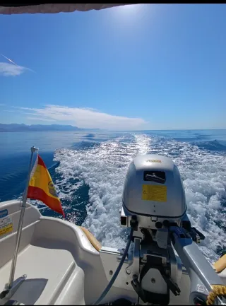 Barco con motor Honda