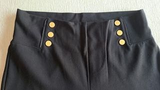 Pantalón Cortefiel Talla S Negro Botones Dorados