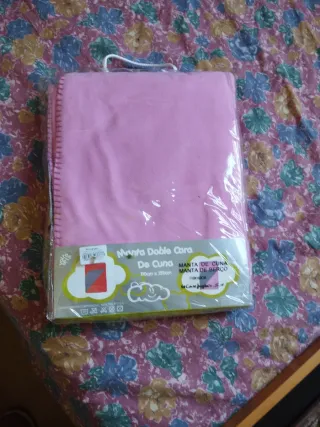 Manta de cuna Voltereta rosa