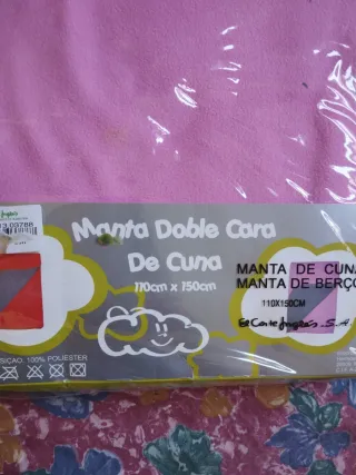 Manta de cuna Voltereta rosa