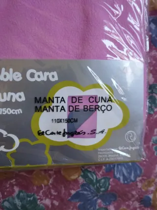 Manta de cuna Voltereta rosa