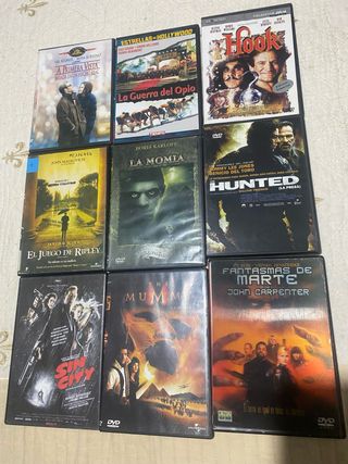 Lote 9 Películas DVD Acción/Aventura/Terror