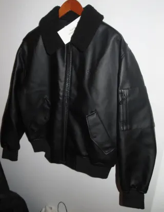 Chaqueta Bomber Aviador Cuero Calvin Klein Jeans