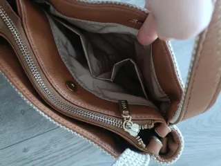 Bolso grande beige y marrón