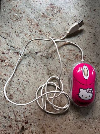 Ratón USB Hello Kitty Rosa Bluestork
