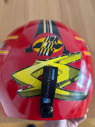 Casco esquí infantil Quechua rojo. Talla 52-56 cm