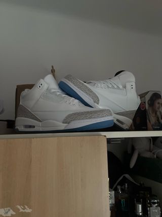 Air Jordan 3 Blanco Azul