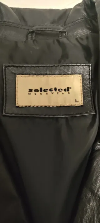 Chaqueta de cuero Selected Talla L