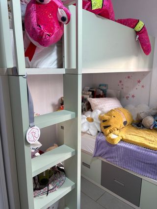 Litera tren verde pastel