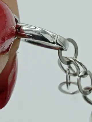 Bracciale Rete Argento 925 con Zirconi Rossi e Blu