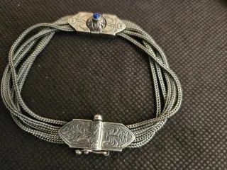 Pulsera Plata de Cadenas Griega