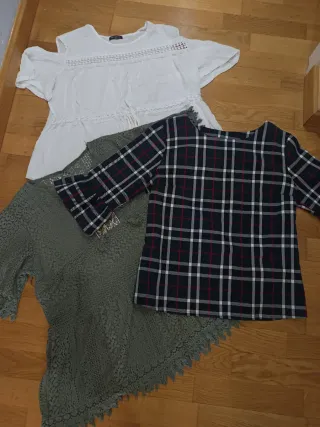 Lote 3 blusas mujer L y TU