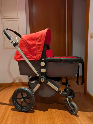 Carrito Bugaboo Cameleon 3 Silla y Capazo Rojo