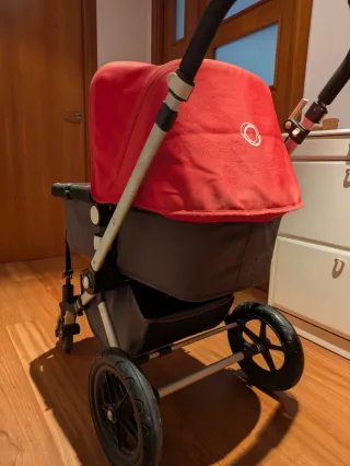 Carrito Bugaboo Cameleon 3 Silla y Capazo Rojo