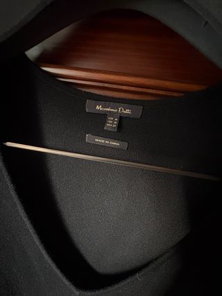 Vestido negro punto Massimo Dutti