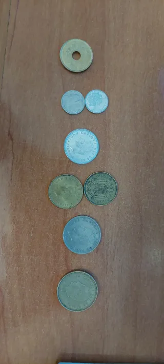 Lote de monedas antiguas pesetas