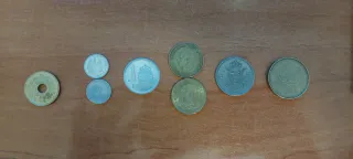 Lote de monedas antiguas pesetas