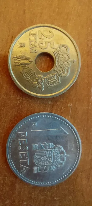 Lote de monedas antiguas pesetas