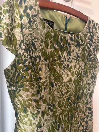 Vestido Matilde Cano verde estampado