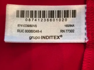 Camisa Zara Roja Talla S/M