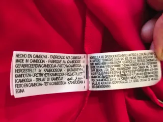 Camisa Zara Roja Talla S/M