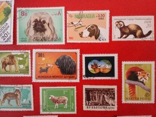 Lote 22 sellos fauna mamíferos