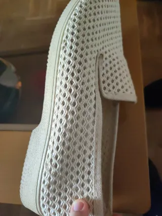 Alpargatas beiges de malla