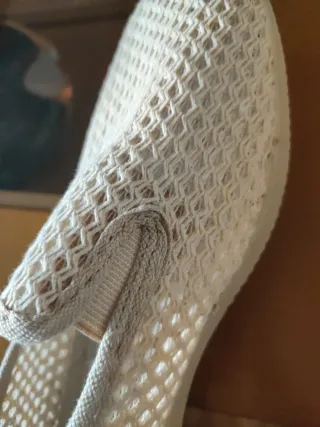 Alpargatas beiges de malla